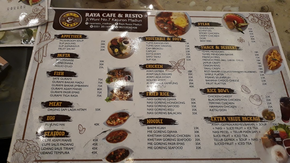 Menu Raya Cafe And Resto Madiun-1